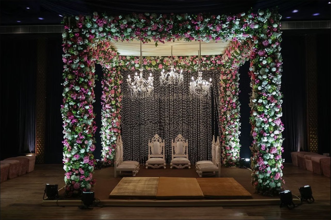Mandap with flowers